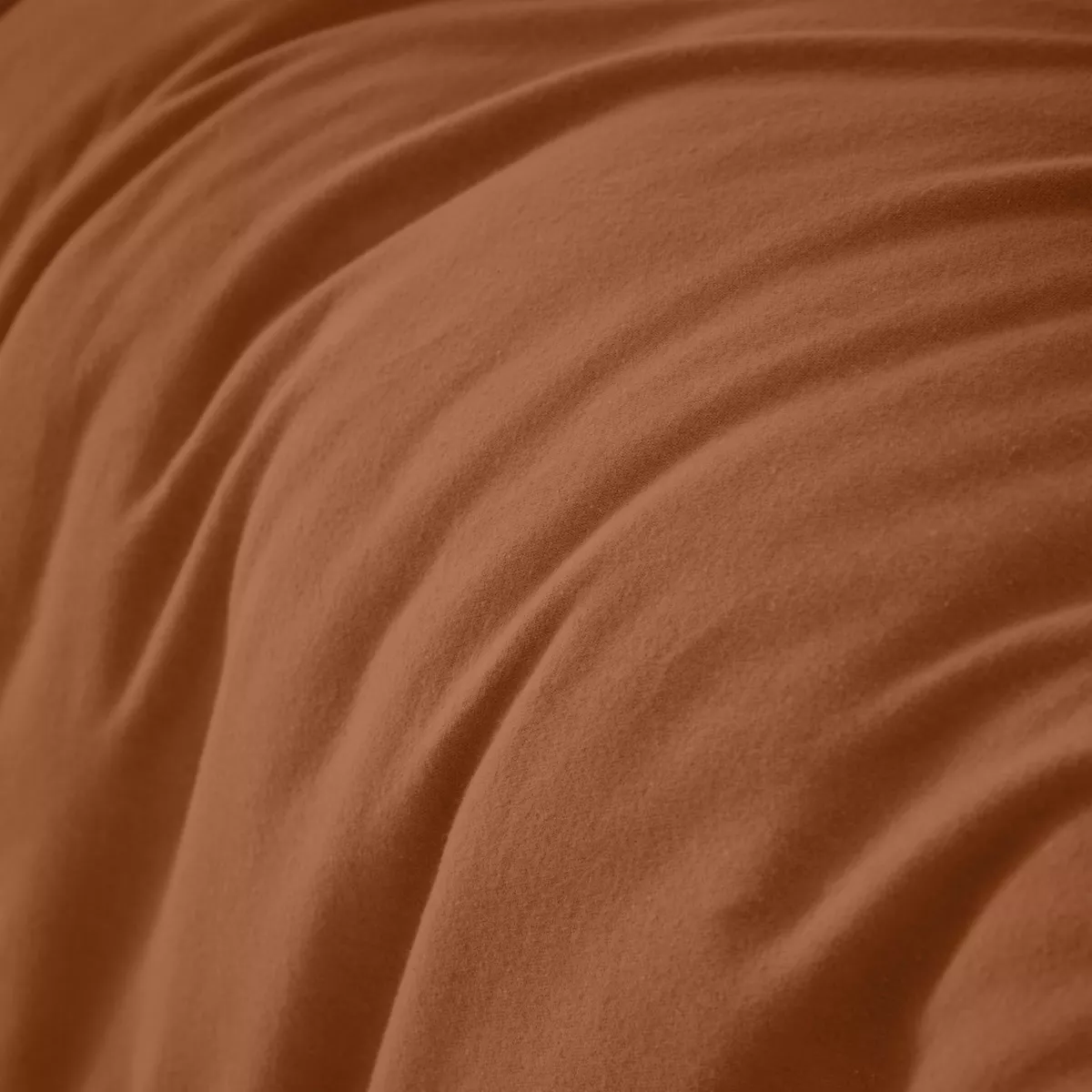 Housse de couette flanelle de coton (280 x 240 cm) Nina Terracotta