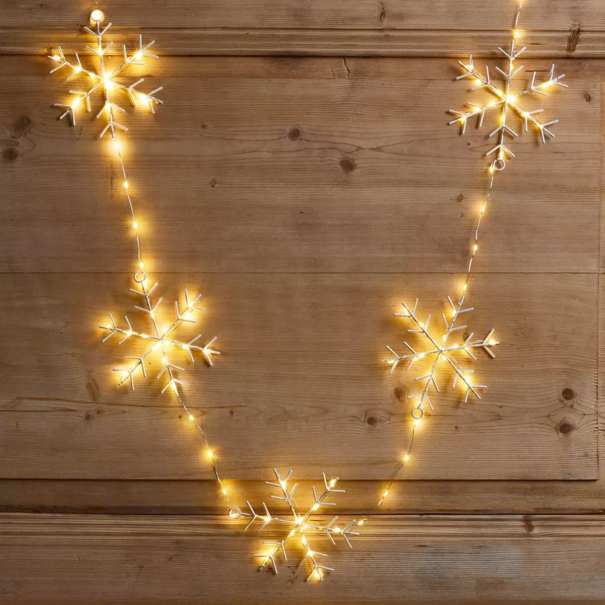 Luminaria a filo 2,25 m 160 micro LED Cristalli di neve Bianco caldo