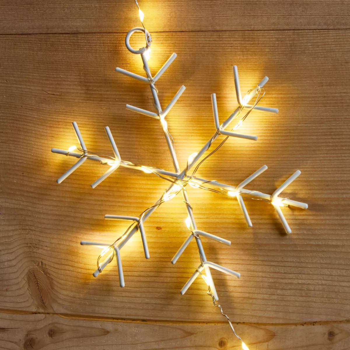 Ghirlanda luminosa 2,25 m 160 micro LED Cristalli di neve Bianco caldo
