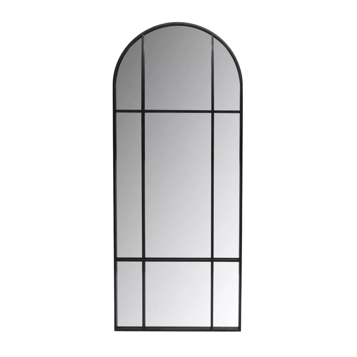 Gran espejo de pie en metal (H173 cm) Industrial Negro