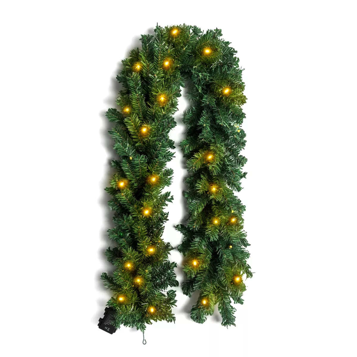 Guirnalda luminosa de árbol de Navidad (180 cm - D25) Royal Verde y blanco cálido