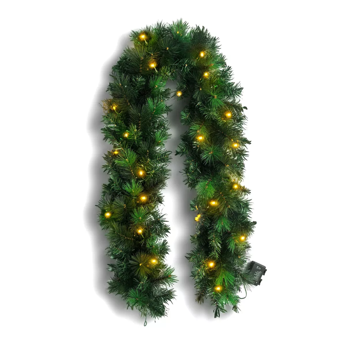 Guirnalda de árbol luminosa Edmonton Verde y blanco cálido (180 cm - D25)