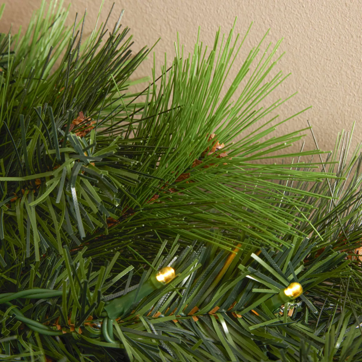 Guirnalda de abeto luminosa (300 cm - D25) Edmonton Verde y blanco cálido