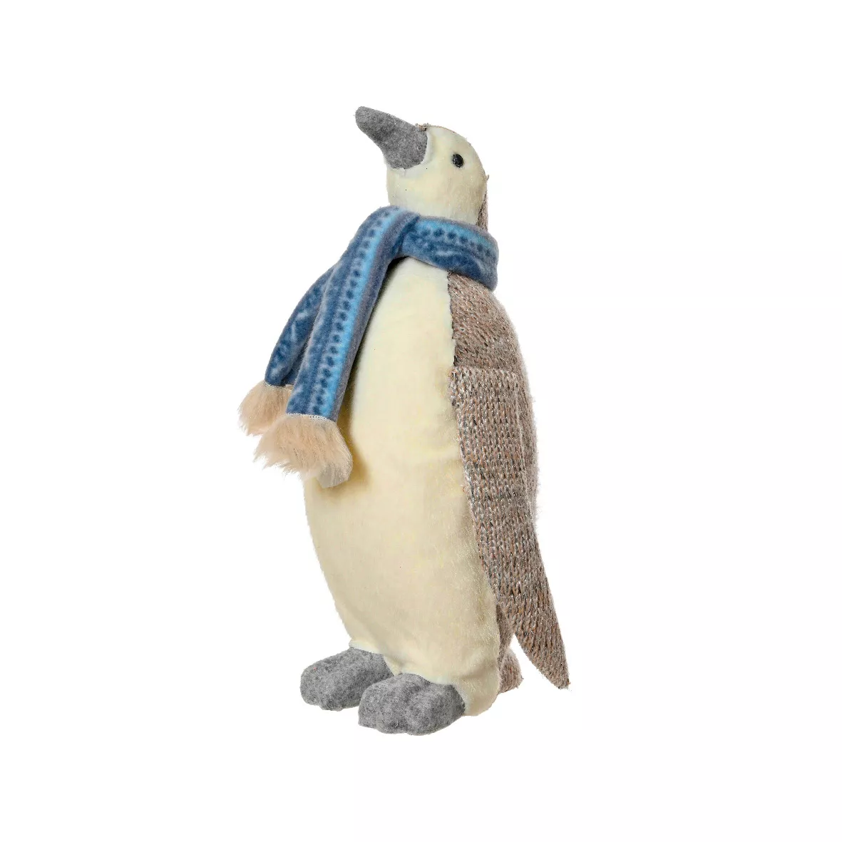 Pinguino di Natale (H26 cm) Igloo sciarpa azzurra