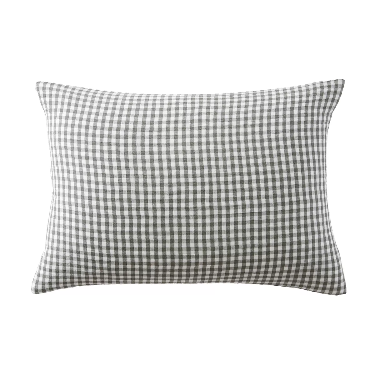 Rechthoekige kussensloop van katoenen gaas (50 x 80 cm) Gaïa Vichy Rozemarijn Groen