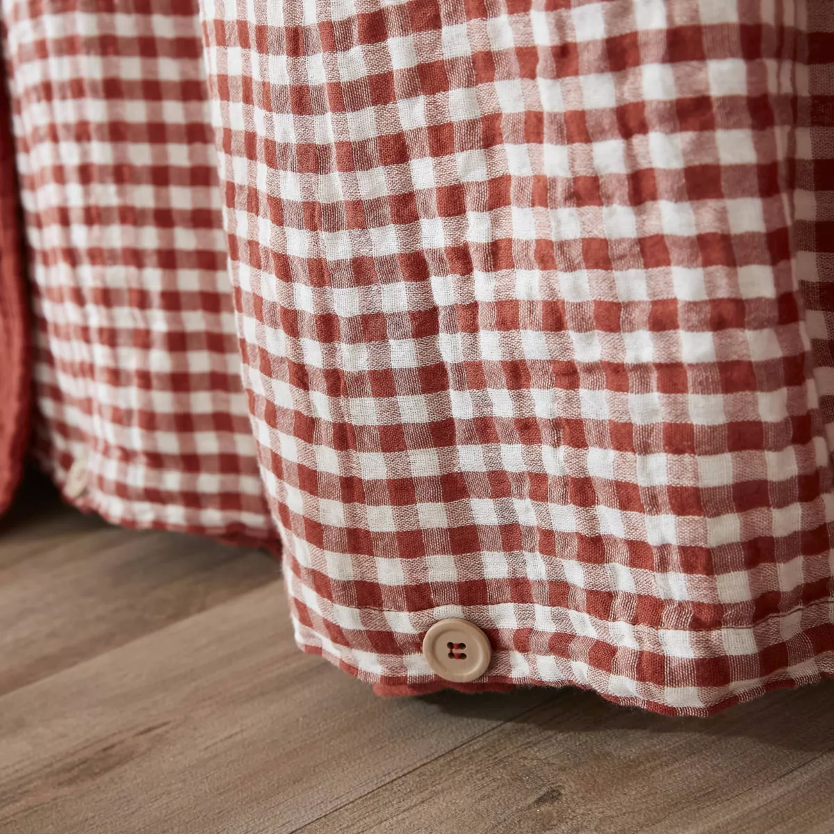 Funda de edredón de algodón gauze (240 x 220 cm) Vickie Terracotta