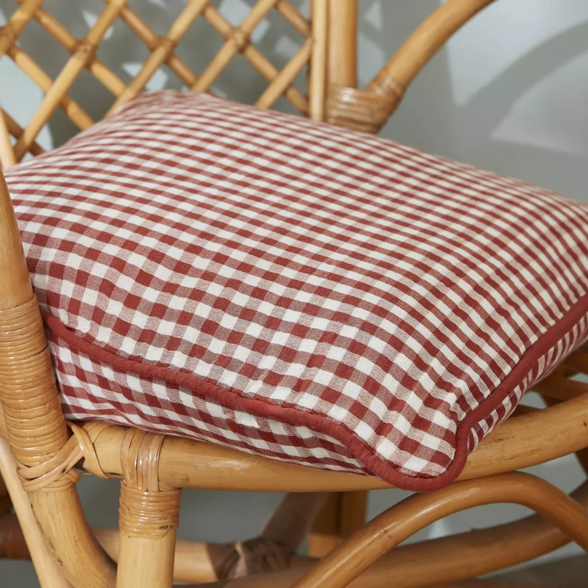 Coussin rectangulaire gaze de coton (40 x 60 cm) Vickie Terracotta