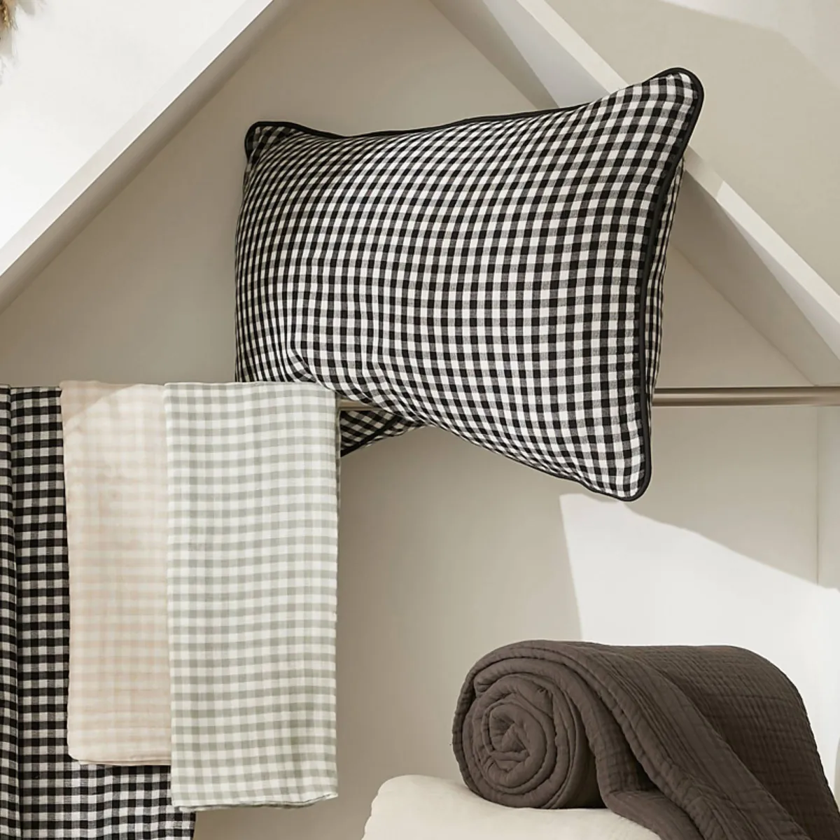 Kussensloop vierkant Katoengaas (60 x 60 cm) Vickie Beige
