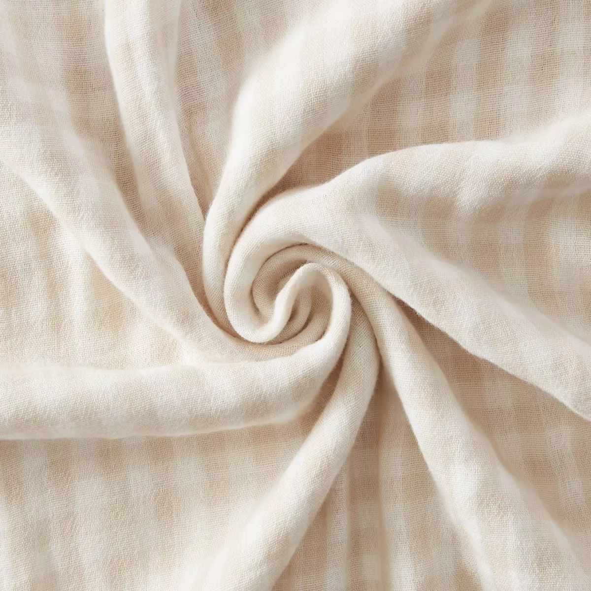 Cojín cuadrado en gasa de algodón (45 x 45 cm) Vickie Beige