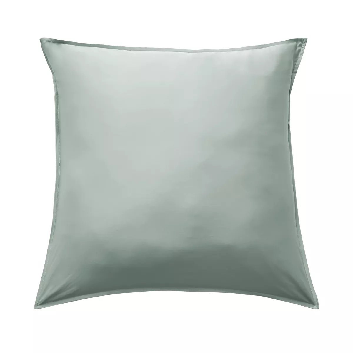 Federa cuscino letto quadrata in raso di bambù (63 x 63 cm) Salomé Verde eucalipto