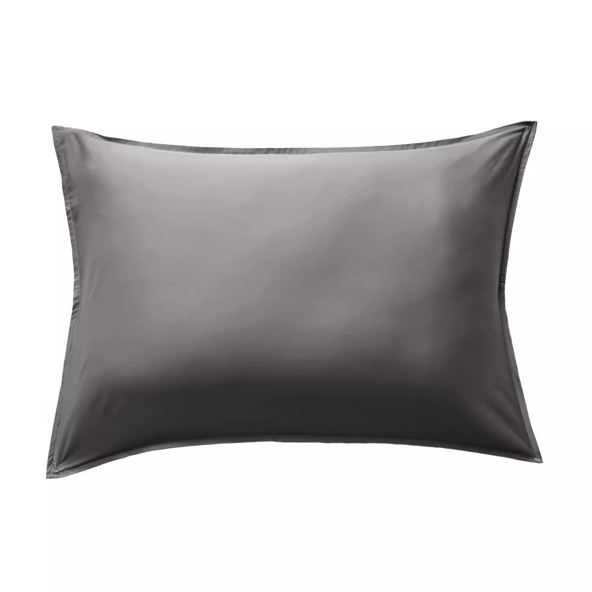Funda de almohada rectangular en satén de bambú (70 cm) Salomé Gris granito