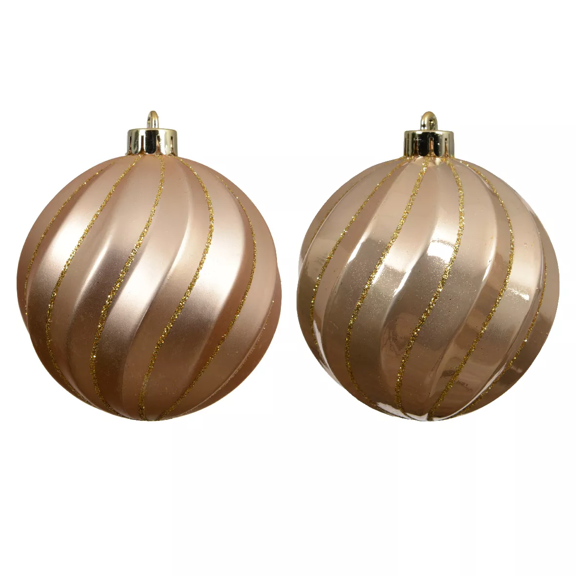 Set di 6 palline di Natale (D80 mm) Glam chic Pesca