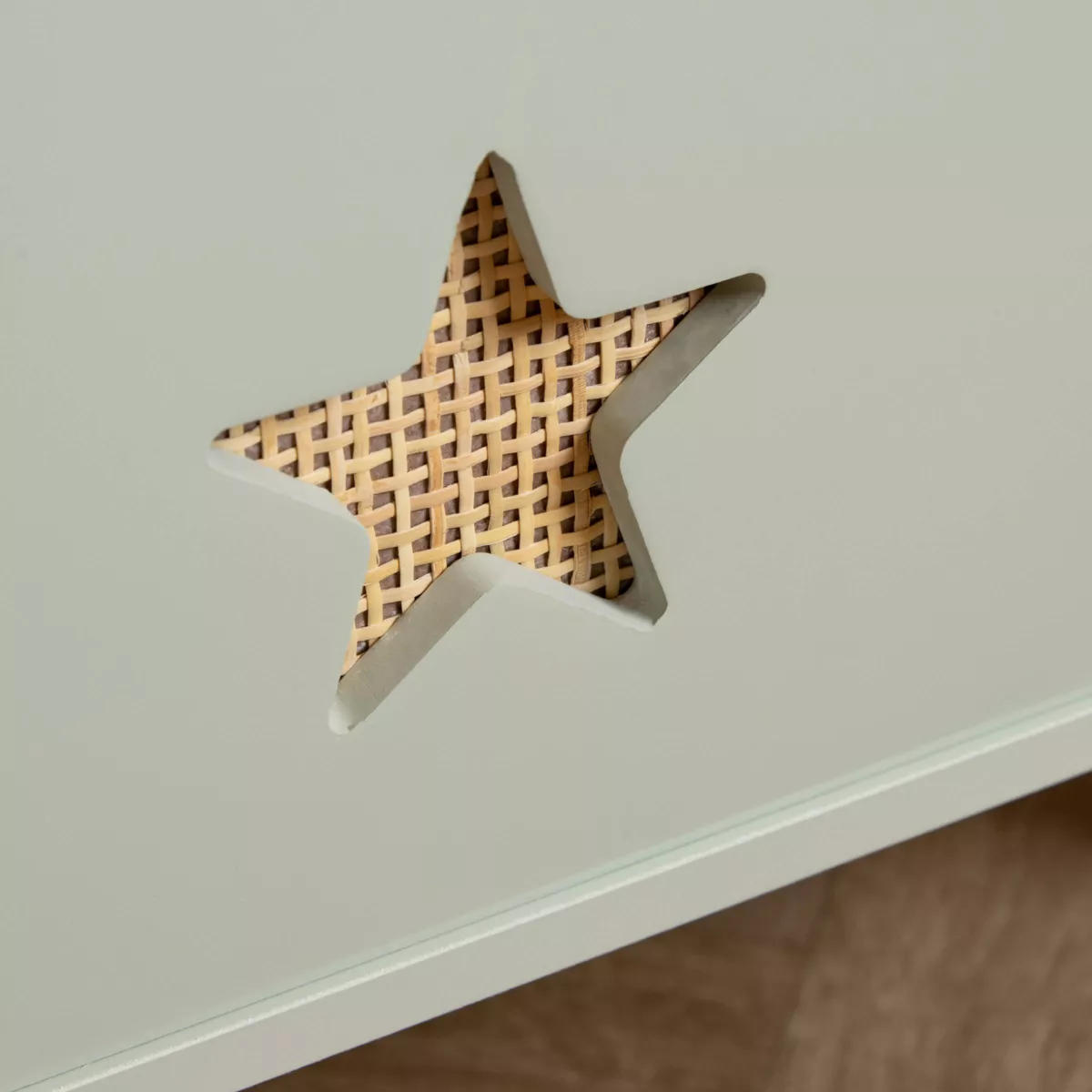 Spielzeugkiste Kinderzimmer Holz (H44 cm) Stars Vert