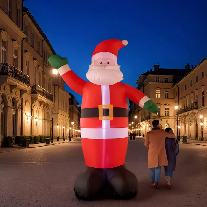 Opblaasbare kerstman Géant lichtgevend