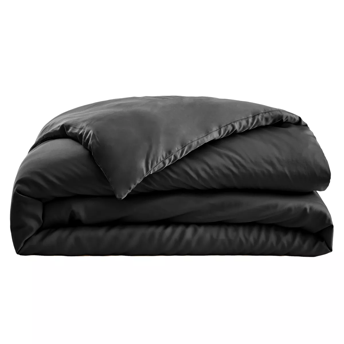 Copripiumino in satin di bambù (200 x 200 cm) Sienna Nero