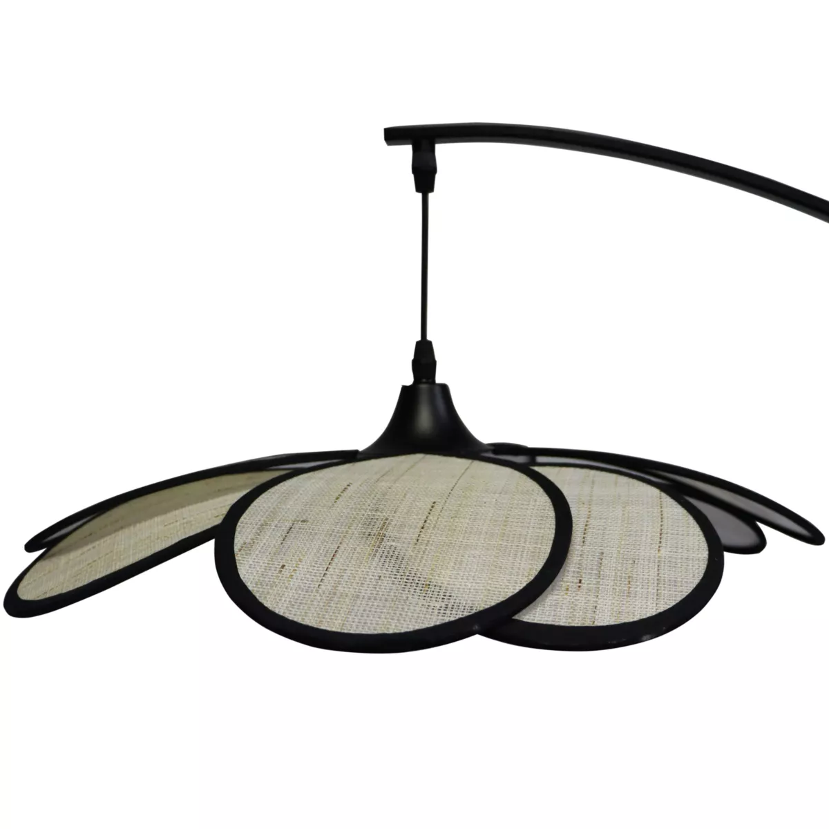 Lámpara de pie diseño pétalo (H156 cm) Teruel Negro
