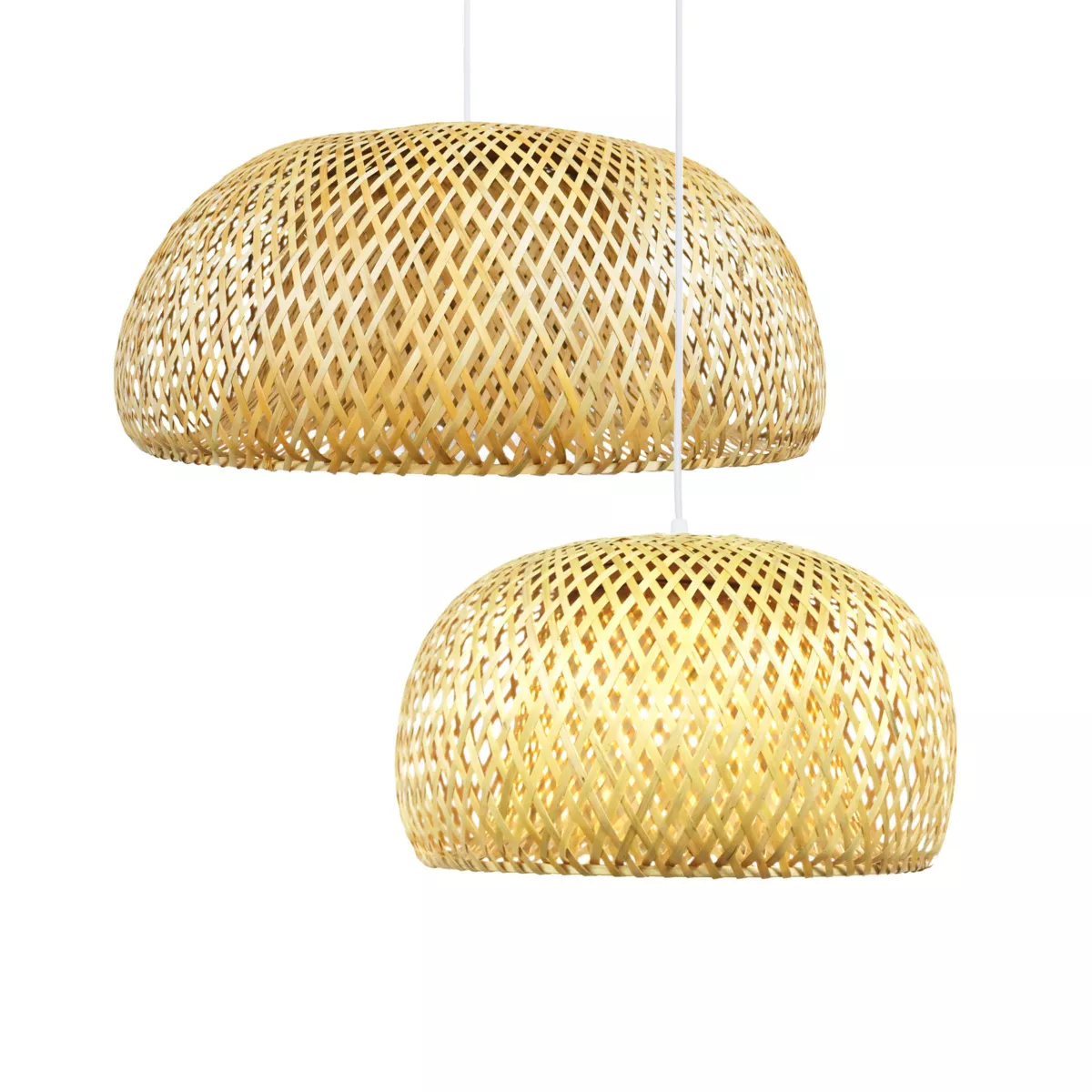 LOT DE 2 suspensions Manacor 
D39 x H21 cm
D61 x H25 cm