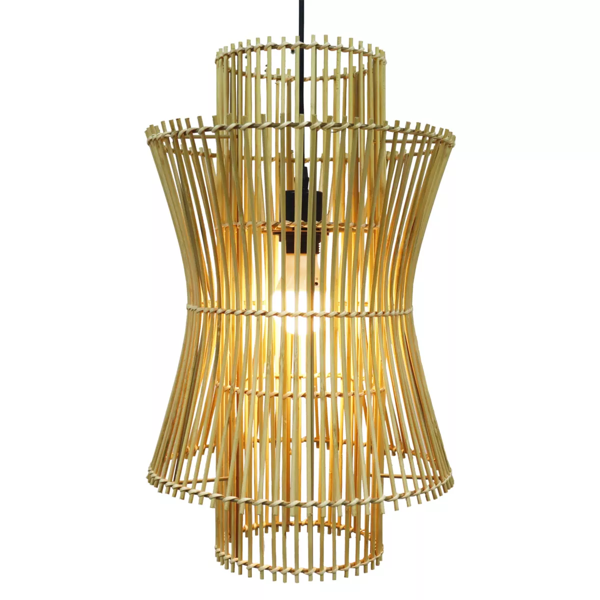 Lampada a sospensione in bambù (H52 cm) Morok Naturale