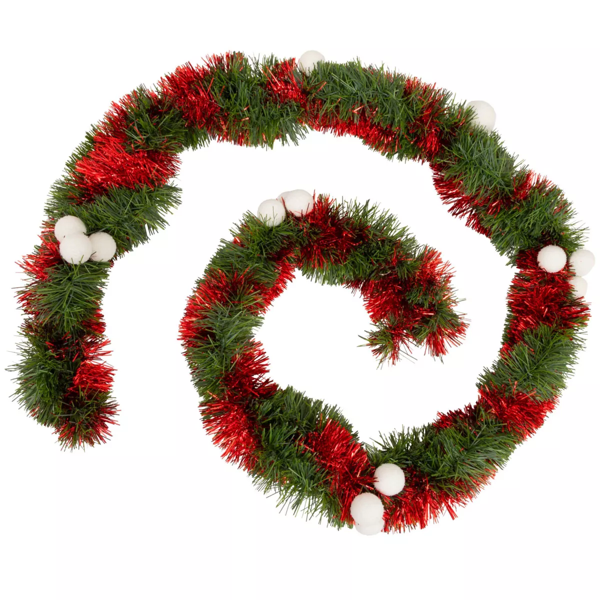 Ghirlanda per albero di Natale (270 cm) Festività Rosso e Verde
