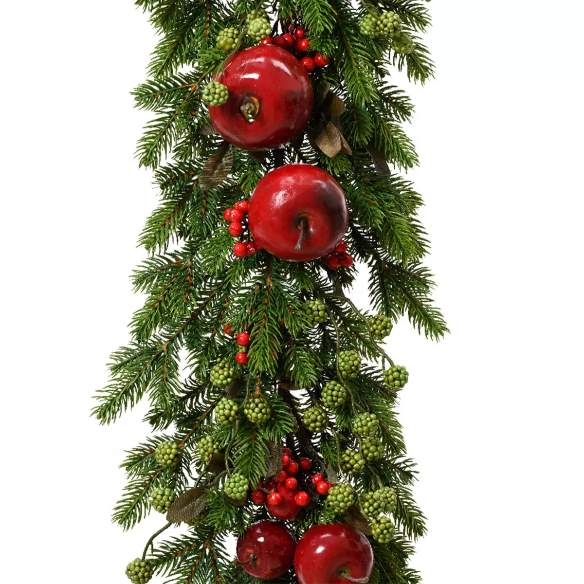 Guirlande de sapin (180 cm) Pommes sucrées Rouge