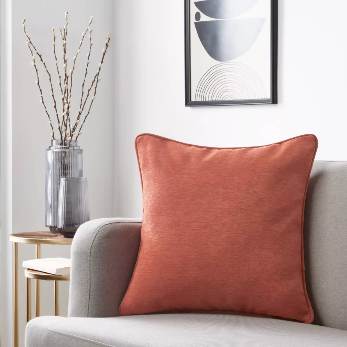 Coussin carré (50 x 50 cm) Minuit Terracotta