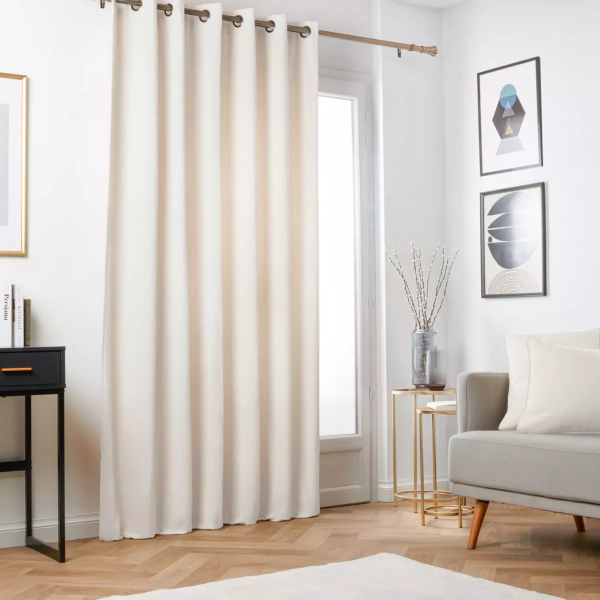 Rideau obscurcissant thermique (180 x 260 cm) Minuit Beige sable