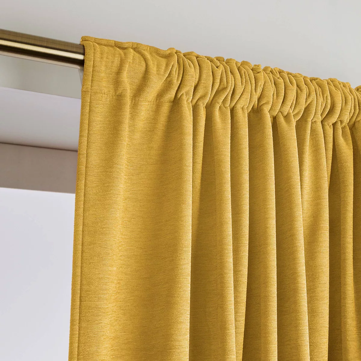 Tenda oscurante termica con fettuccia arricciata (280 x 240 cm) Mezzanotte Giallo ocra