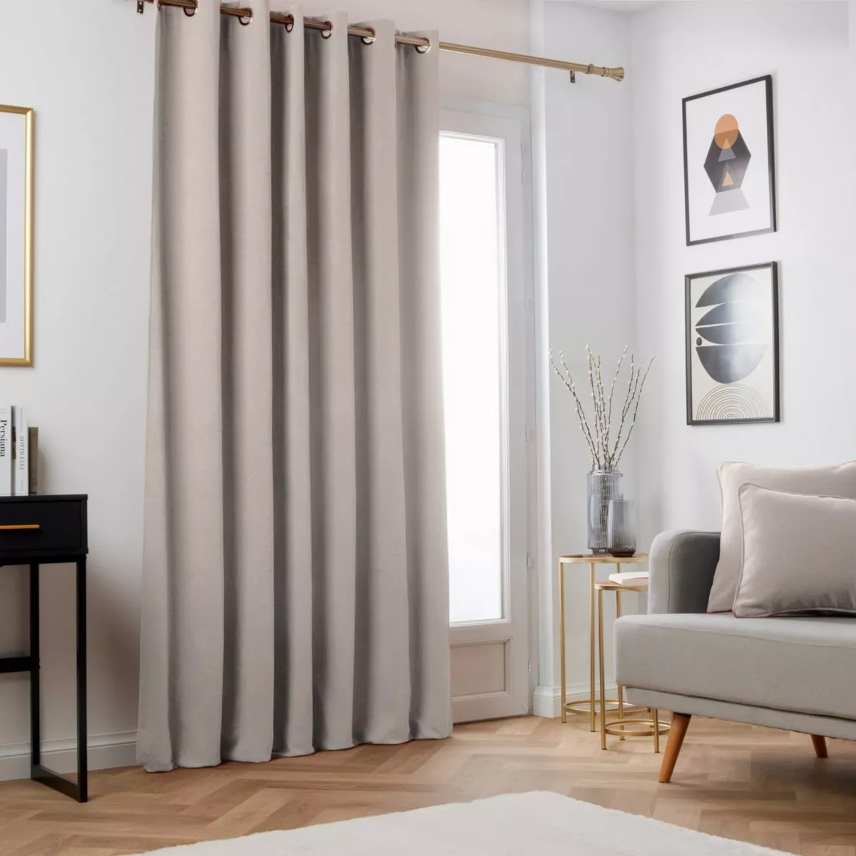 Rideau obscurcissant thermique (140 x 240 cm) Minuit Taupe