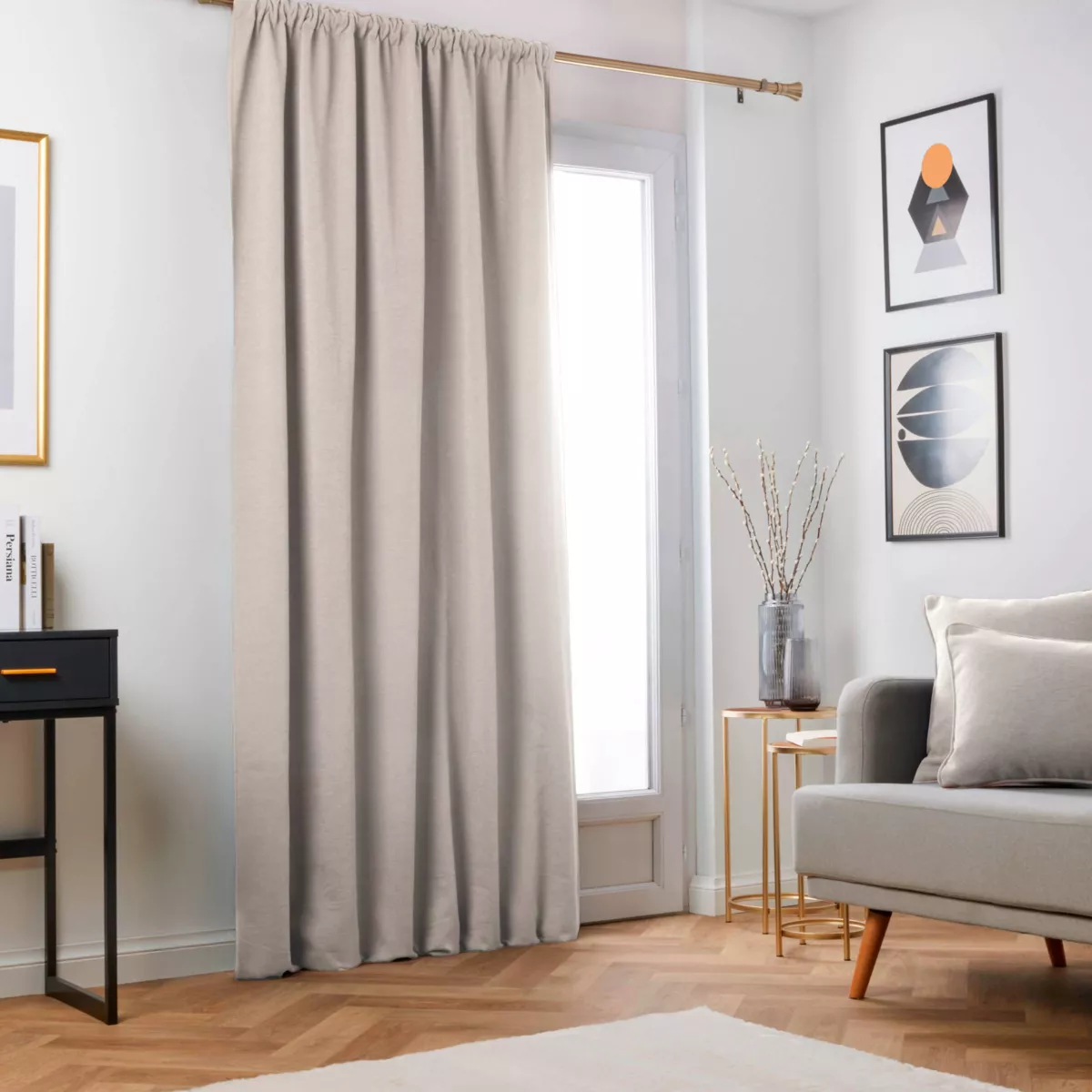 Tenda oscurante termica con carrucola (280 x 240 cm) Mezzanotte Taupe
