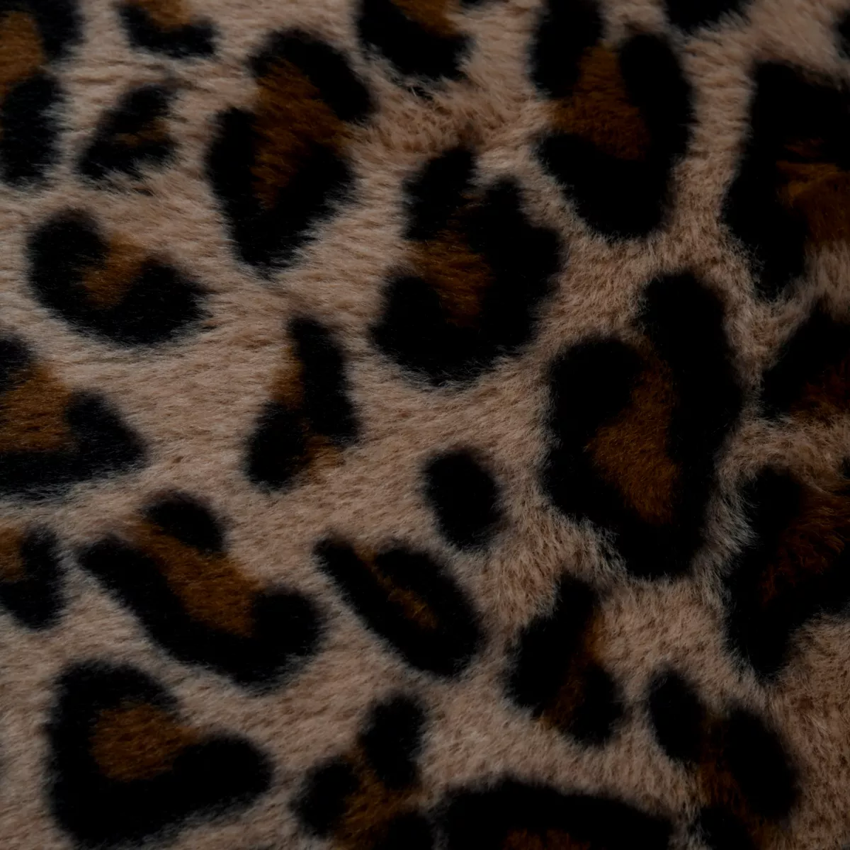 Leopard-Print Kunstfelldecke (130 x 160 cm) Raubtiere Camel