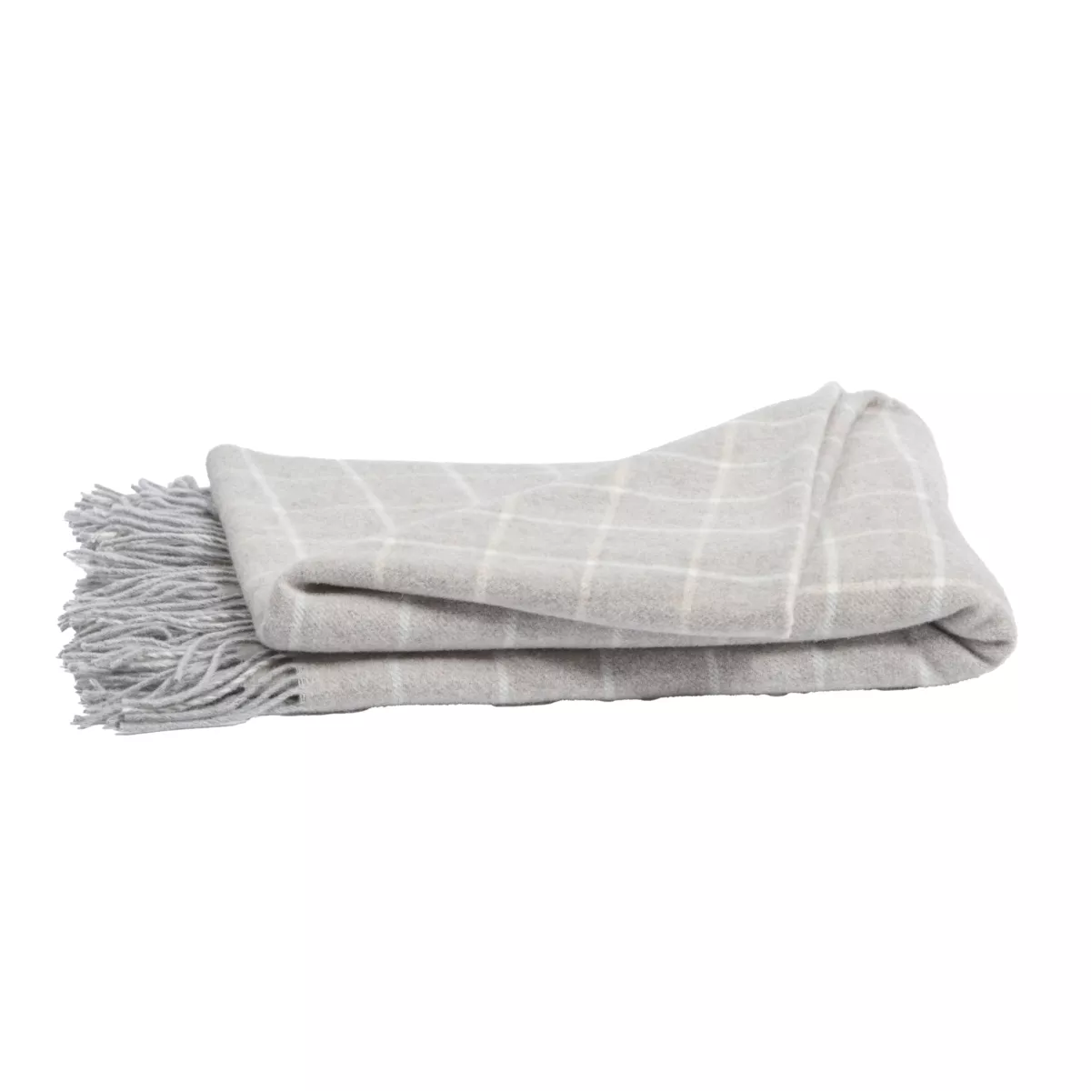 Plaid in lana e cashmere (140 x 200 cm) Camille Grigio
