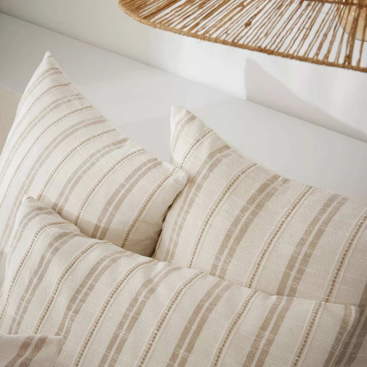 Federa rettangolare reversibile in cotone testurizzato e percale (50 x 80 cm) Alice Corda