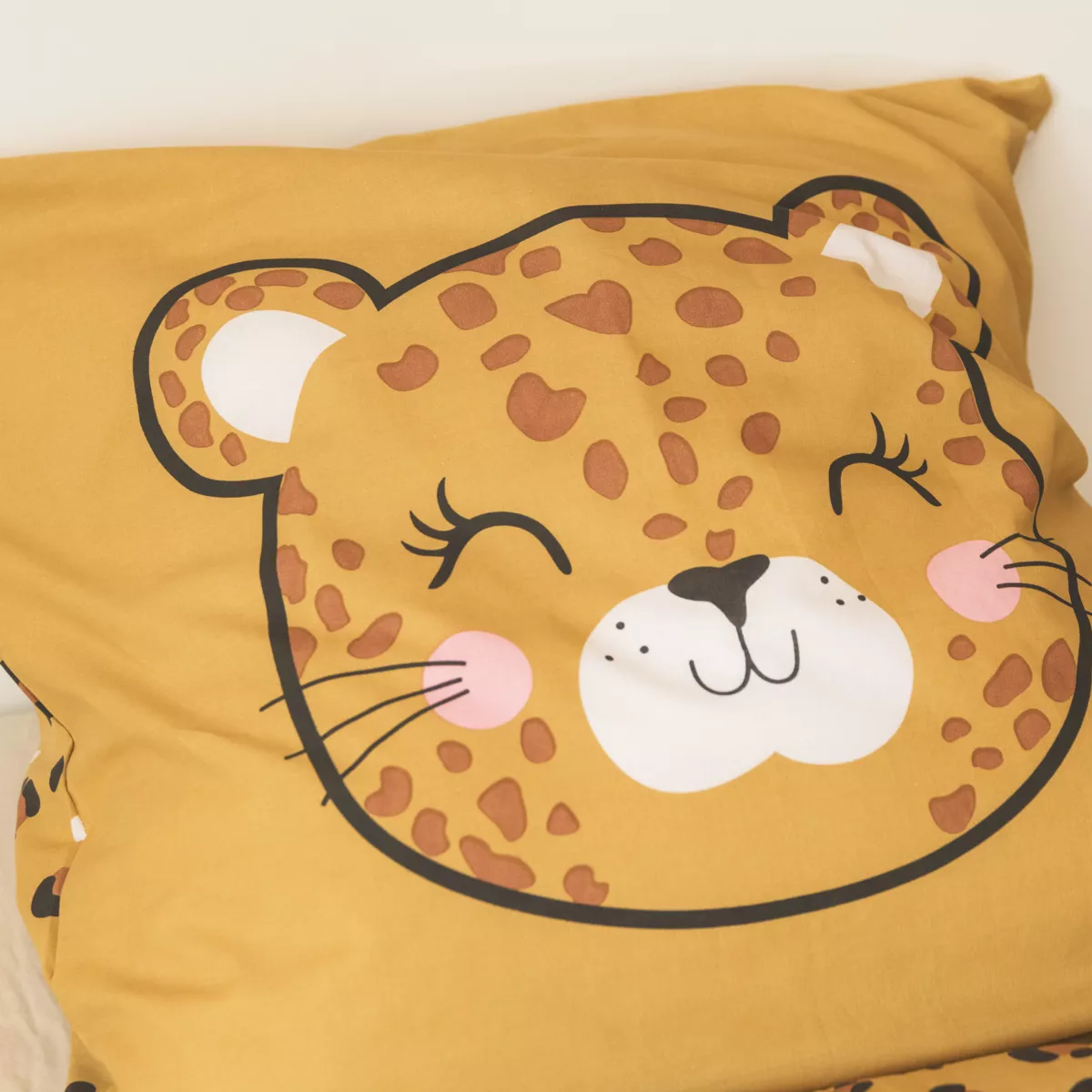 Piumone stampato per bambini in cotone (140 x 200 cm) Lola Caramel