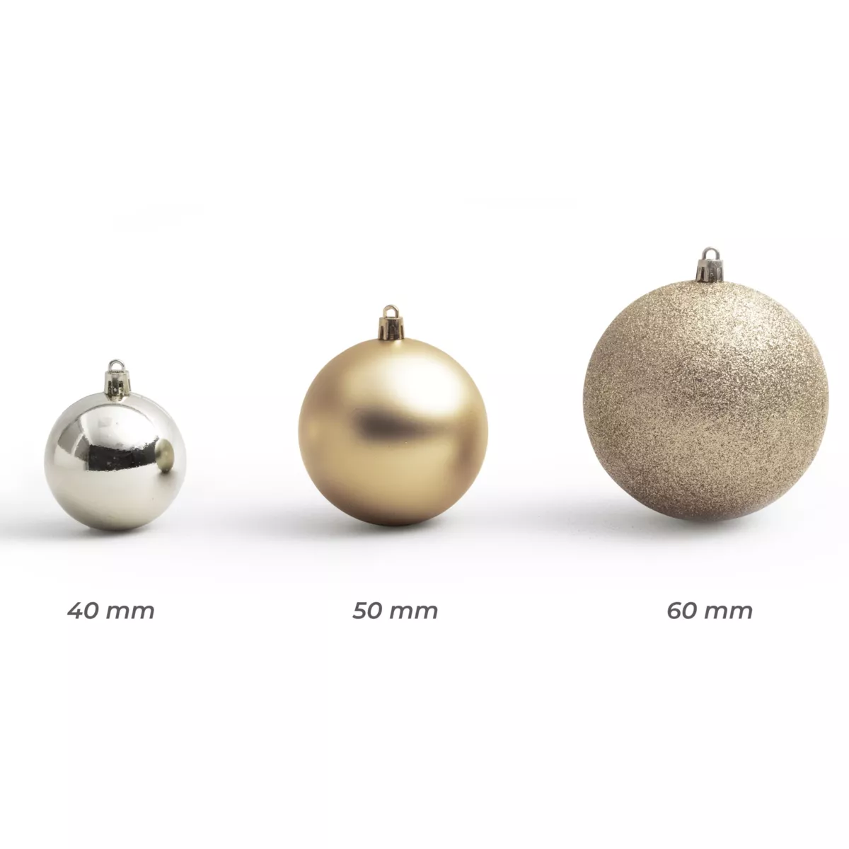 30er Set Weihnachtskugeln New Alpine Mix Perlweiß 5