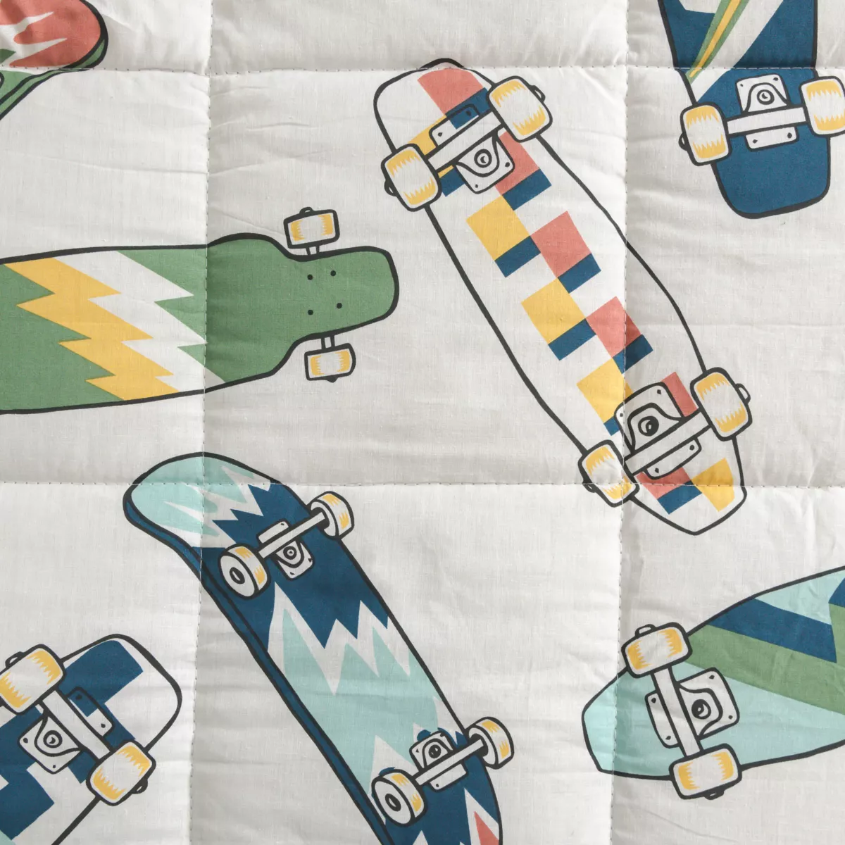 Piumone stampato per bambini in cotone (140 x 200 cm) California Blu