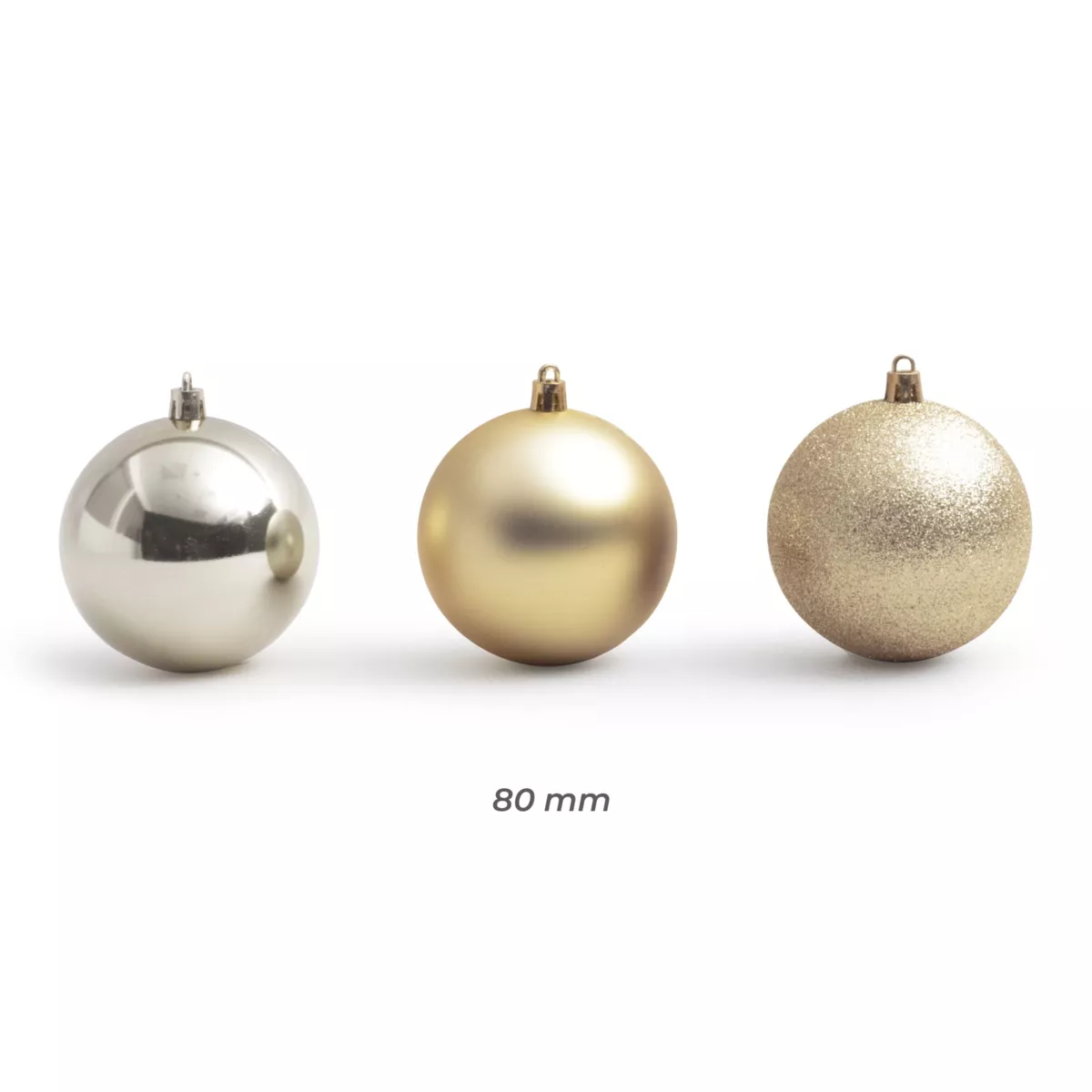 Lot de 30 boules de Noël (D80 mm) New Alpine Perle 2