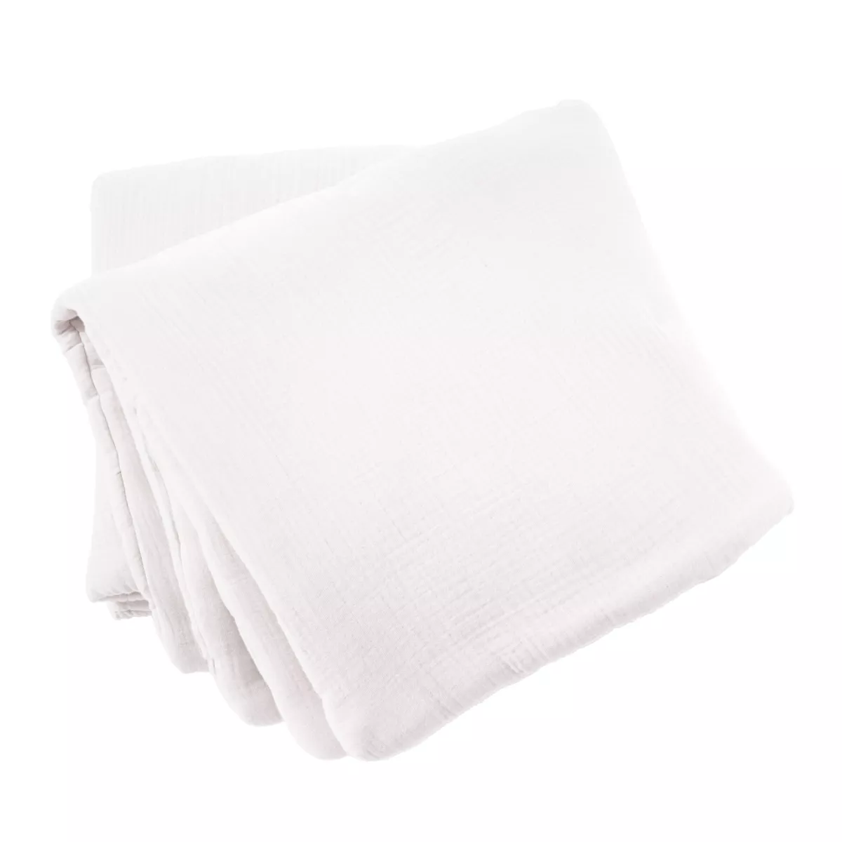 Edredón de gasa de algodón cuádruple (90 x 220 cm) Victoria x Gaïa Blanco chantilly