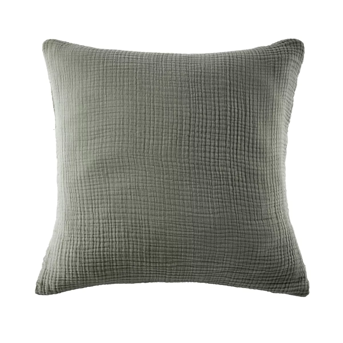 Fodera per cuscino in quadrupla garza di cotone (60 x 60 cm) Victoria x Gaïa Verde rosmarino