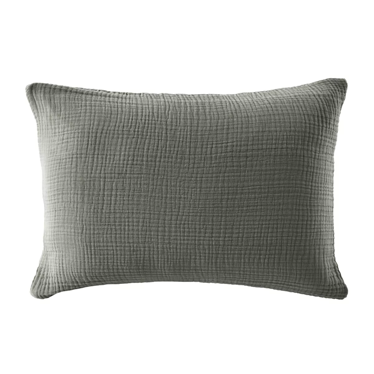 Fodera per cuscino in quadrupla garza di cotone (50 x 80 cm) Victoria x Gaïa Verde rosmarino
