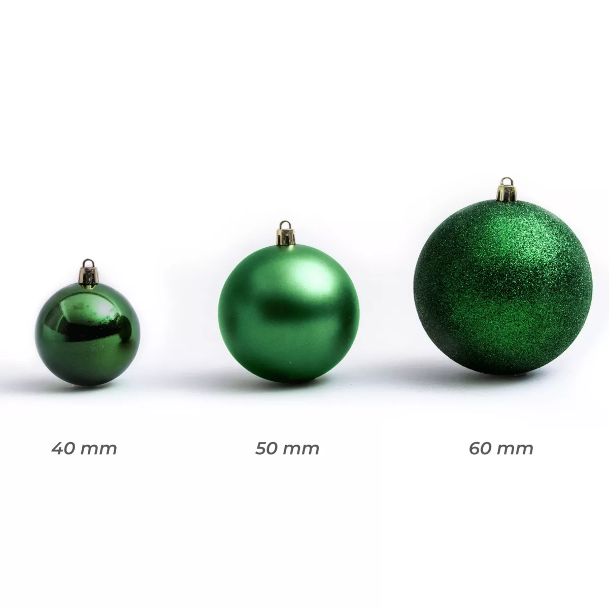 Lot de 30 boules de Noël assorties New Alpine Vert sapin 5