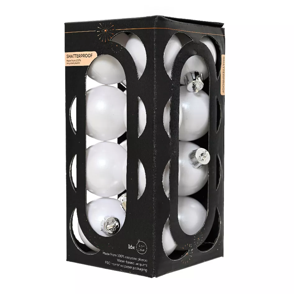 Set di 16 palline di Natale (D40 mm) Aravis Bianco