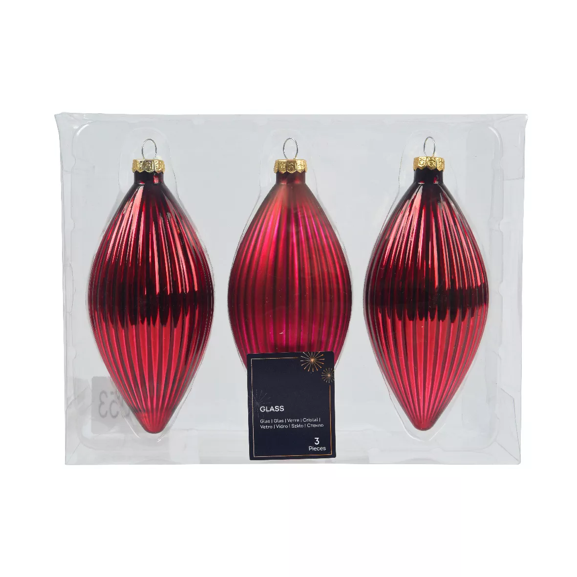 LOT DE 3  Olive verre brillant - mat dia6-H13cm bordeaux DONNER LE MEME NOM DE GAMME