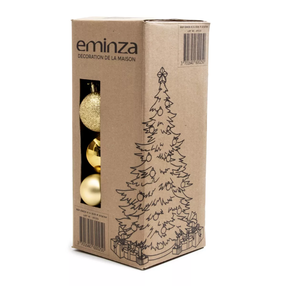 30er Set Weihnachtskugeln New Alpine Mix Gold 5