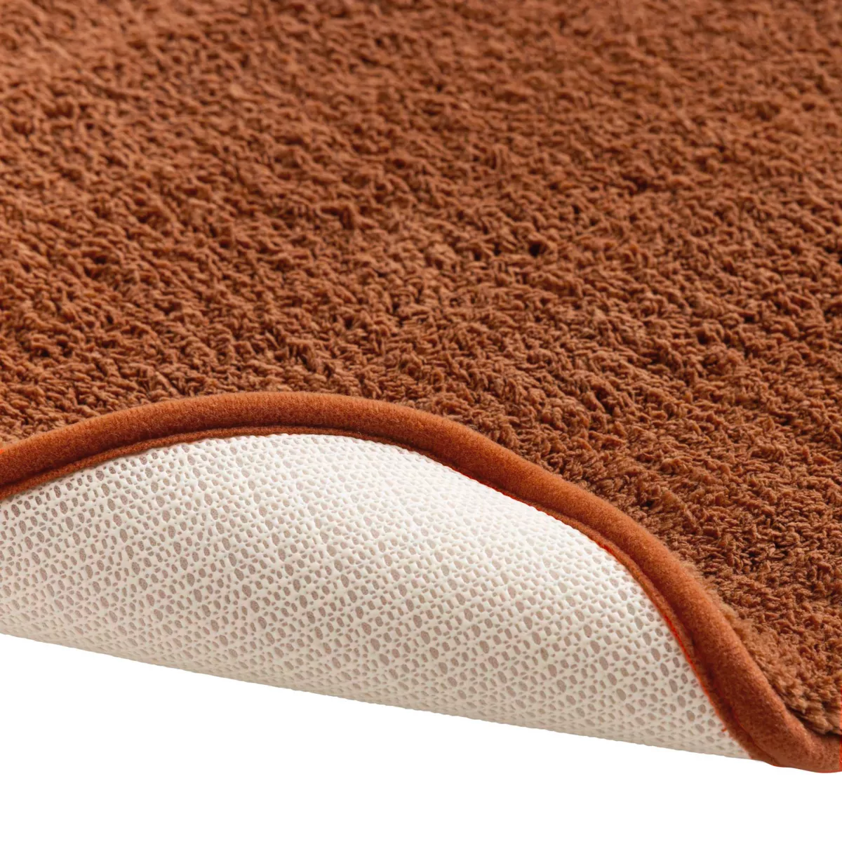 Tapis de Bain (50 x 80 cm) Mael Terracotta, Polycoton Jacquard