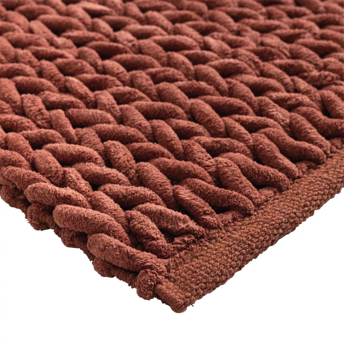 Katoenen badmat (50 x 80 cm) Ariel Terracotta