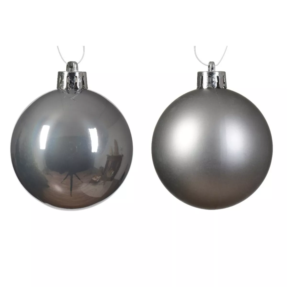 Lot de 16 boules de Noël (D40 mm) Alpine Gris marbre 2