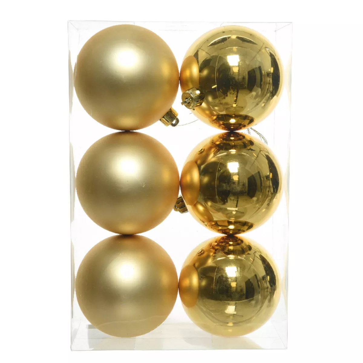 Lot de 6 boules de Noël (D80 mm) Alpine Or 1