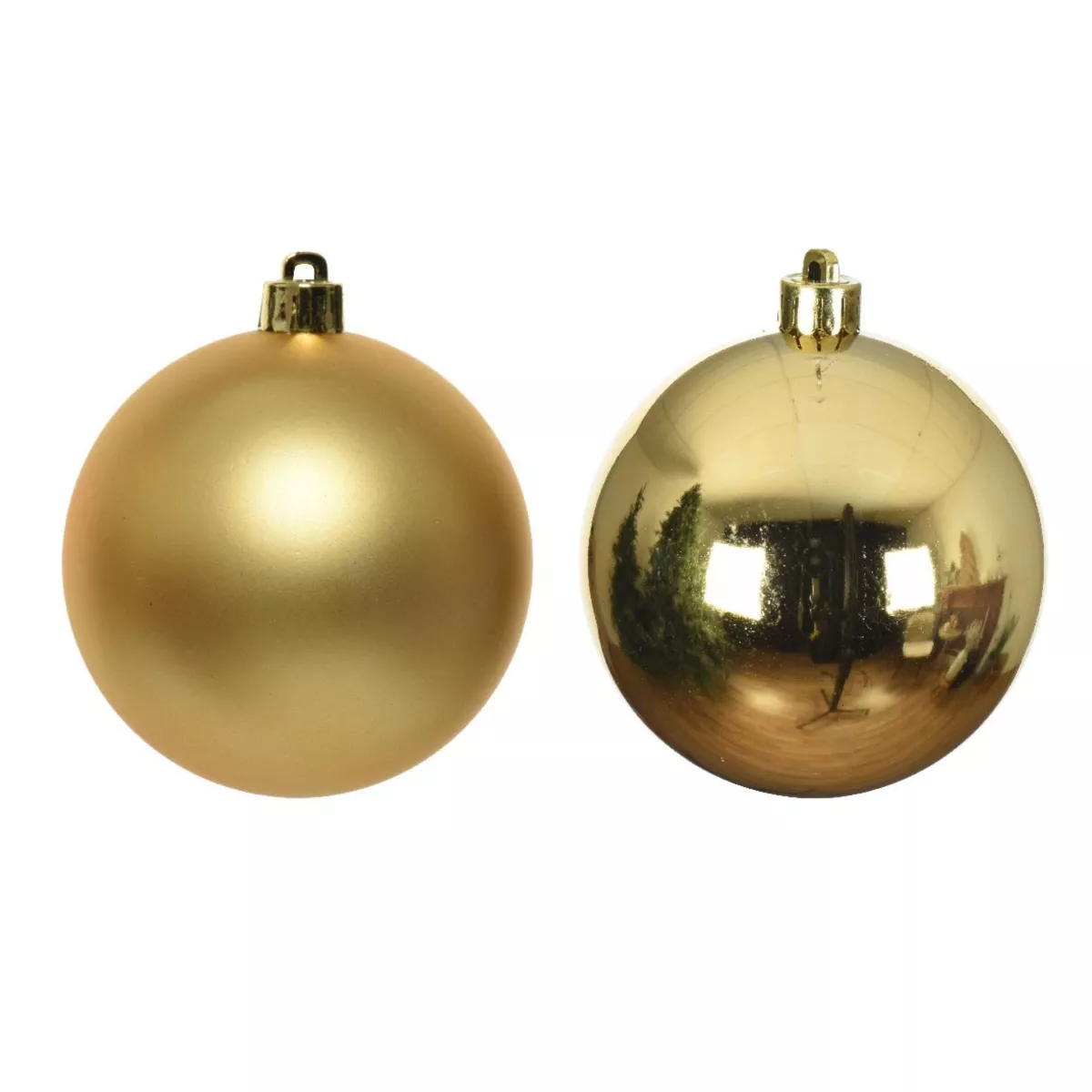 Lot de 6 boules de Noël (D80 mm) Alpine Or