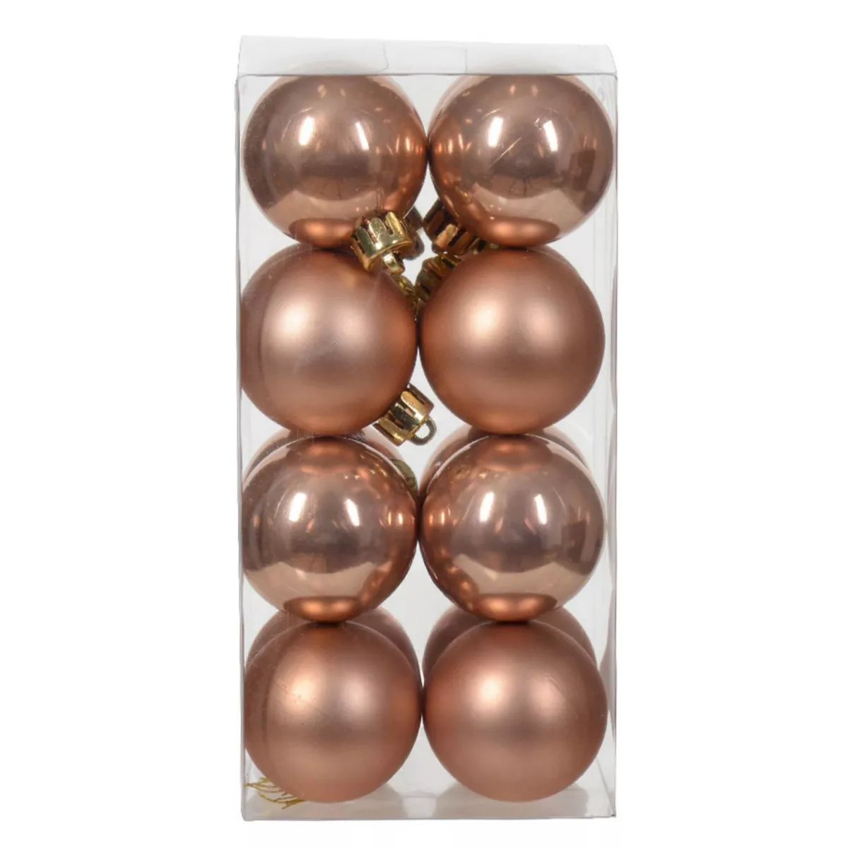 Confezione di 16 palline di Natale (D40 mm) Alpine Rosa scintillate 1