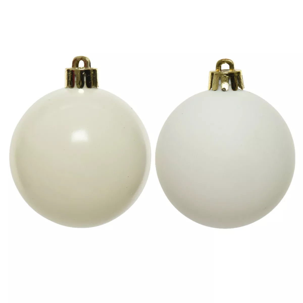 Lot de 6 boules de Noël (D80 mm) Alpine Blanc laine